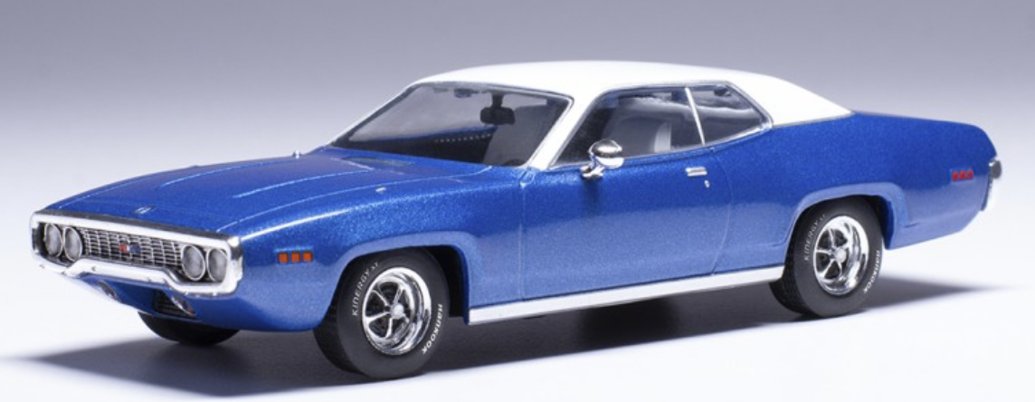 Plymouth Satellite Sebring Plus 1971 Bleu White IXO 1/43