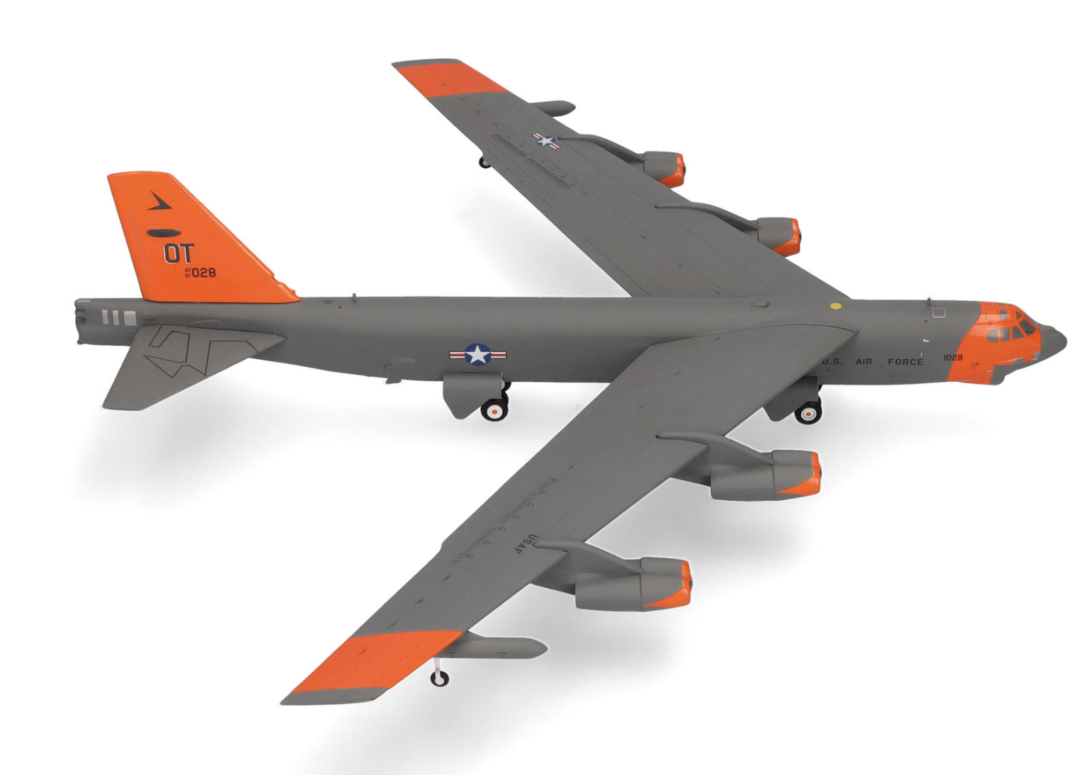 U.S. Air Force Boeing B-52H Stratofortress - 49th Test and Evaluation Sqn - "Test orange" livery herpa 1/200