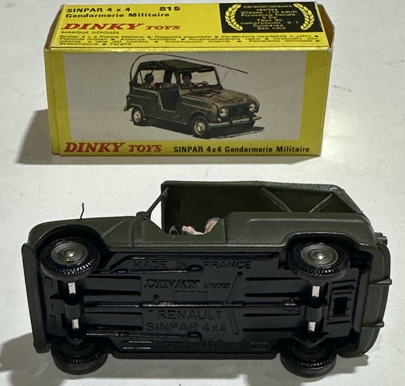 SINPAR 4X4 GENDARMERIE MILITAIRE 1962 DINKY TOYS 1/43°