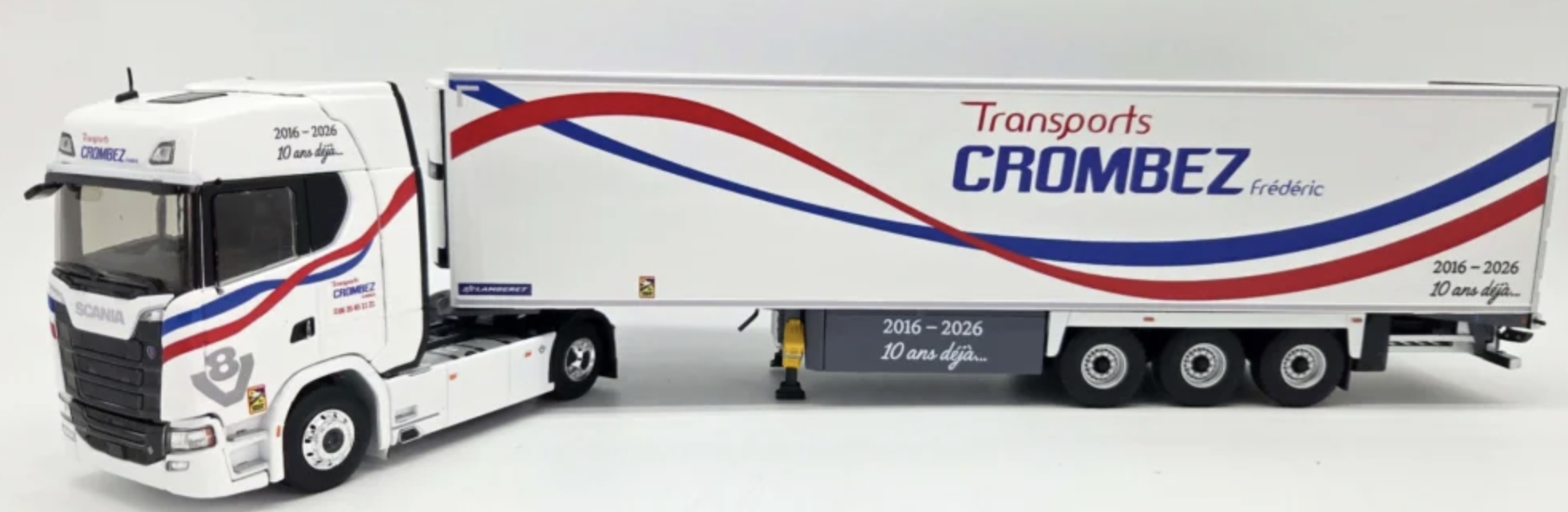 SCANIA S500 V8 REMORQUE LAMBERET TRANSPORTS CROMBEZ ELIGOR 1/43