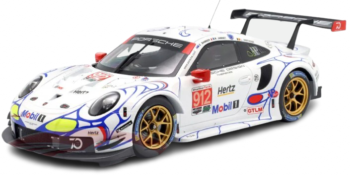 Porsche 911 (991) RSR #912 Petit LeMans 2018 IXO 1/18