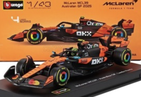 McLAREN - F1 MCL39 TEAM MCLAREN WORLD CHAMPION SEASON 2025 LANDO NORRIS BURAGO 1/43