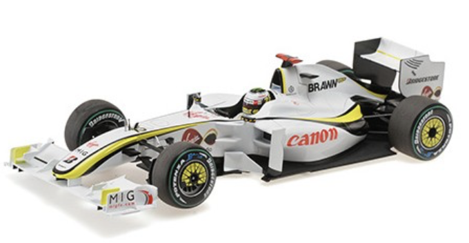 Brawn GP BGP001 22 Jenson Button F1 Singapour 2009 Minichamps 1/18