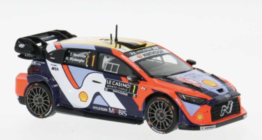 HYUNDAI I20 N RALLY1 #1 NEUVILLE/WYDAEGHE WRC RALLYE MONTE-CARLO 2025 IXO 1/43