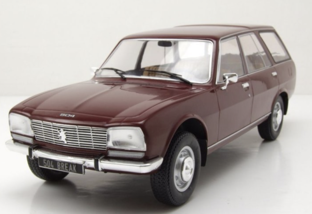 PEUGEOT 504 BREAK 1976 ROUGE FONCE MCG 1/18