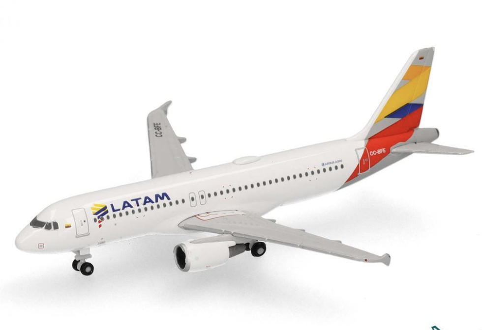 LATAM Airlines Chile Airbus A320 Colombia Flag livery CC-BFE HERPA 1/500