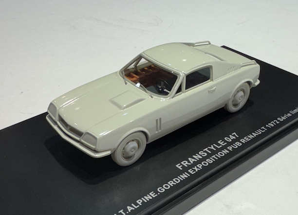RENAULT.ALPINE.GORDINI EXPOSITION PUB RENAULT 1972 FRANSTYLE 1/43