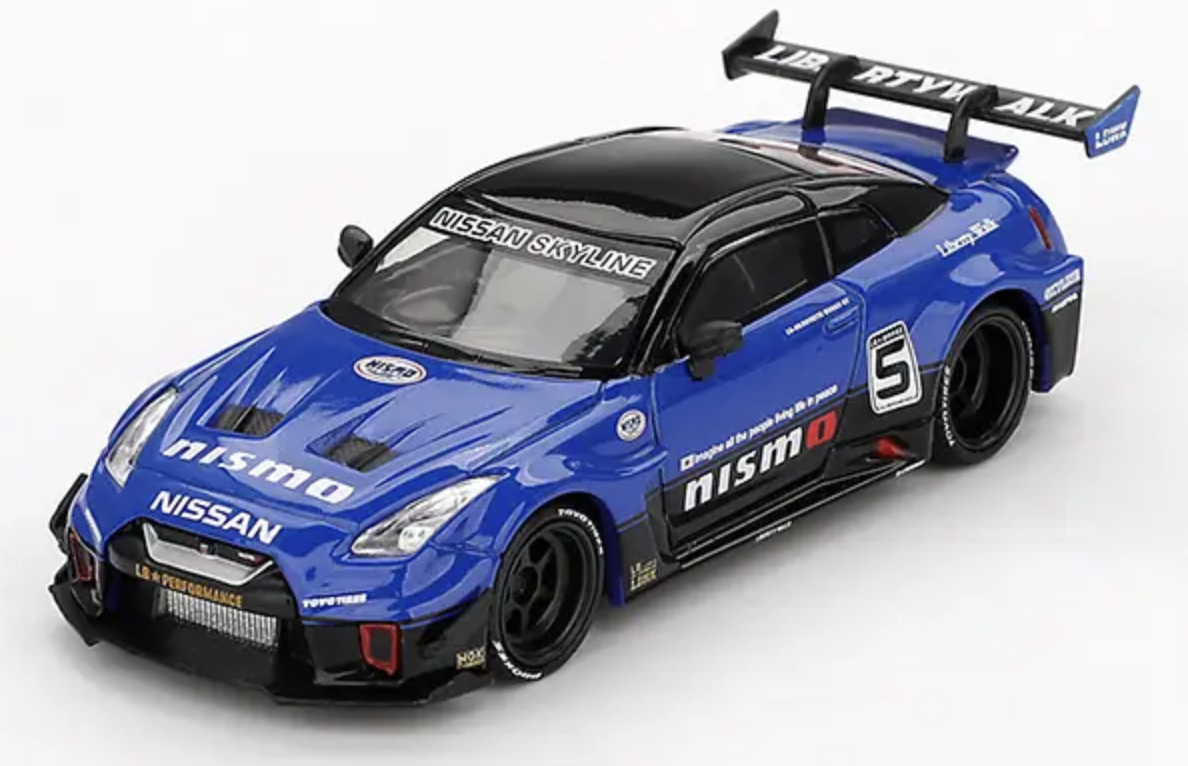 Nissan 35GT-RR Version 2 Bleu MINI GT 1/64