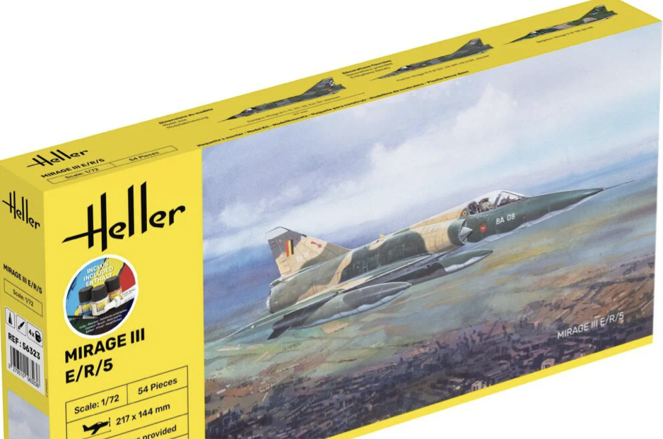 STARTER KIT MIRAGE III E HELLER 1/72