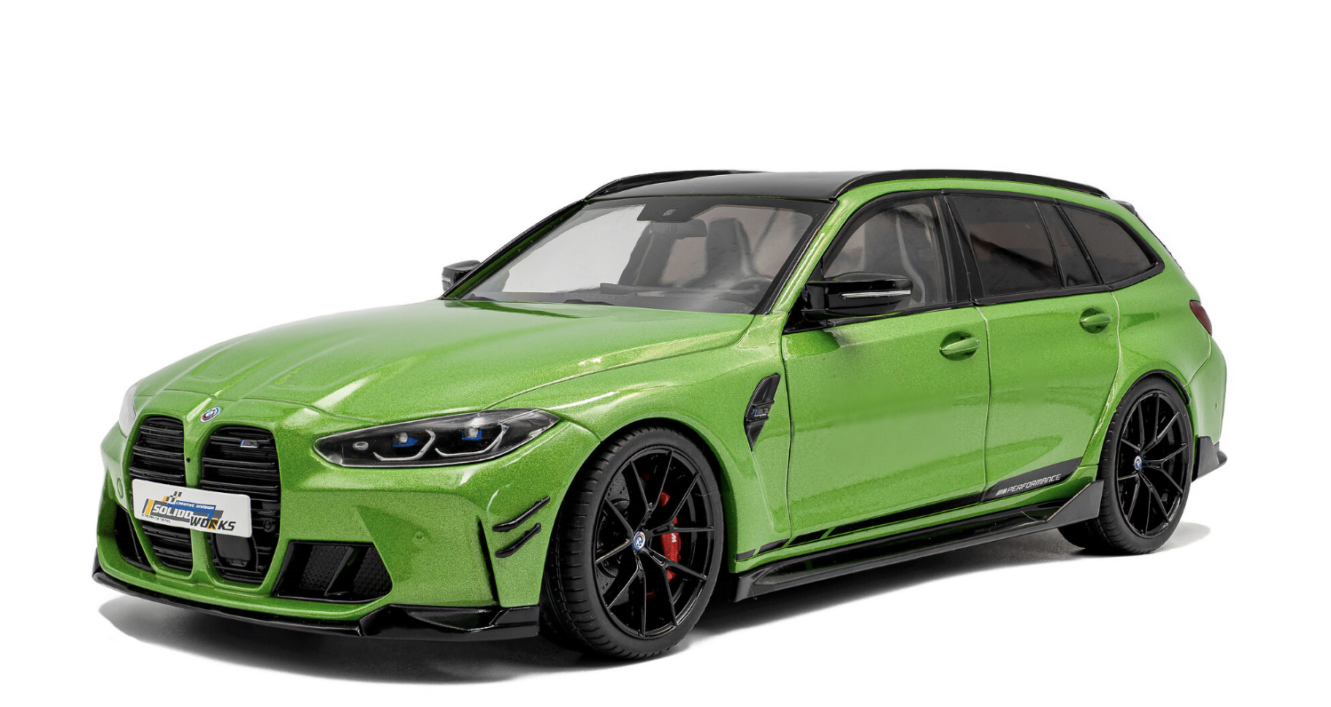 BMW M3 TOURING WITH PERFORMANCE PARTS GREEN METALLIC 2024 SOLIDO 1/18