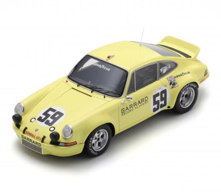PORSCHE 911 Carrera RSR N°59 Vainqueur 12H Sebring 1973 SPARK 1/18