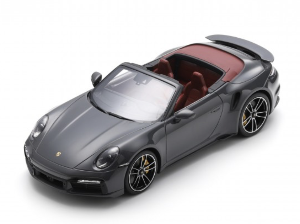 PORSCHE 992 Turbo S Cabriolet 2022 Agate Grey SCHUCO 1/18