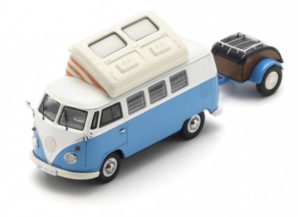 VW T1 Campingbus w. Westfalia trailer SCHUCO 1/43