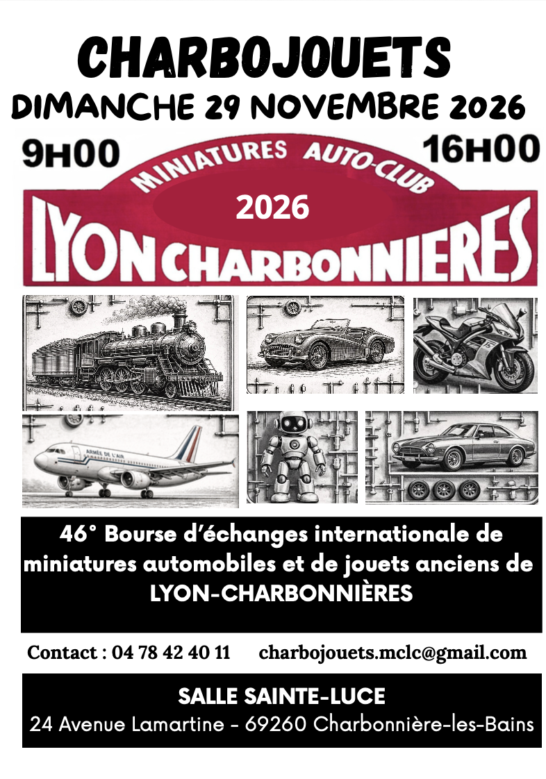 CHARBOJOUETS DIMANCHE 29 NOVEMBRE 2026