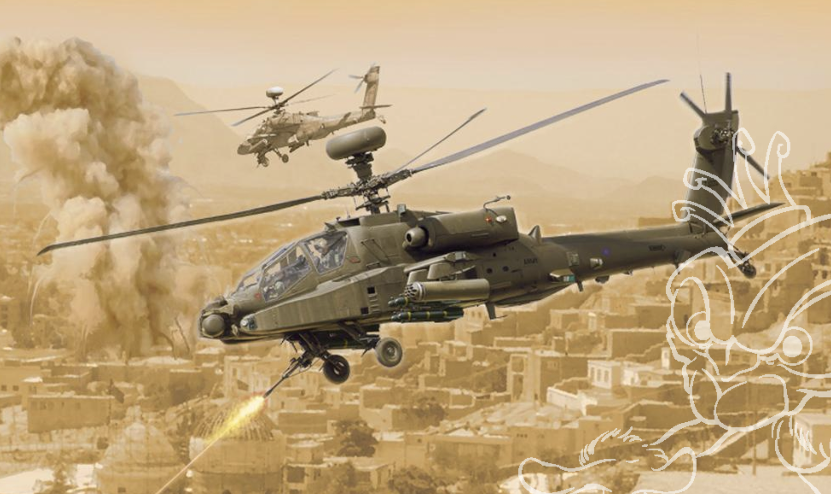 HELICO 2748 AH-64D LONGBOW APACHE ITALERI 1/48