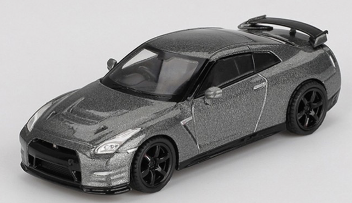 NISSAN GTR (R35) CRS Version Dark Metal Gray 2013 MINI GT 1/64