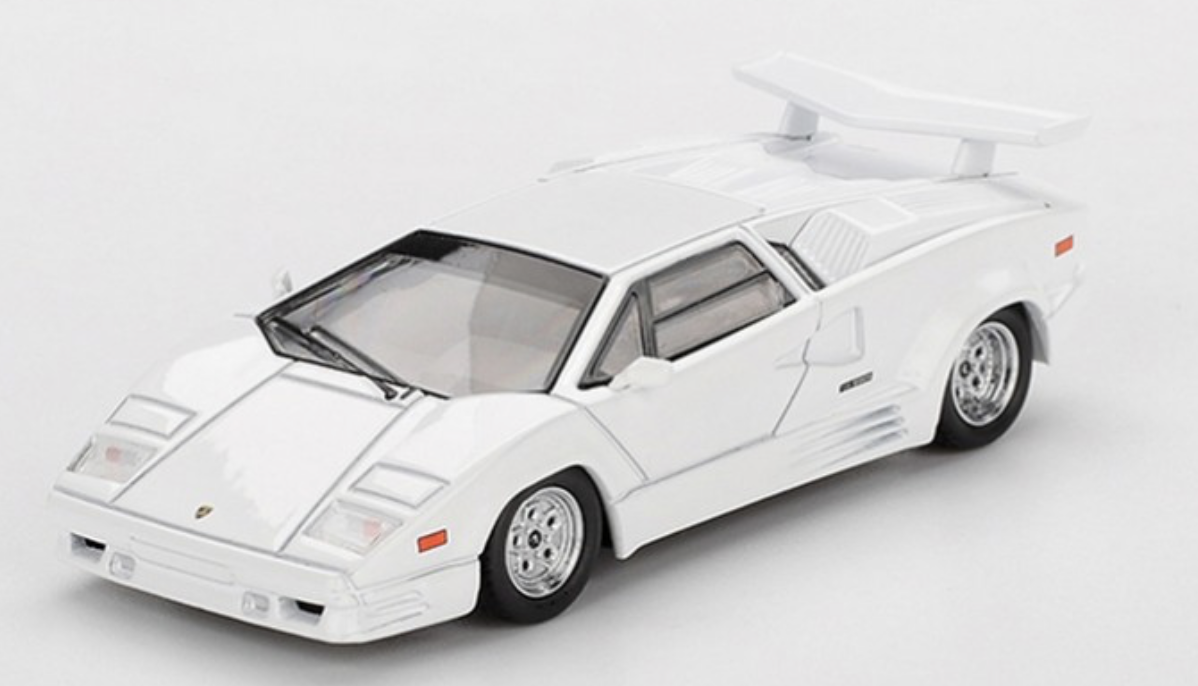 LAMBORGHINI Countach 25ème Anniversaire White 1989 MINI GT 1/64
