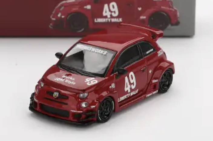 LB-WORKS x Abas Works ABARTH 595 Rouge MINI GT 1/64