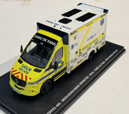 MERCEDES BENZ SPRINTER WAS SAMU DE PARIS PERFEX 1/43