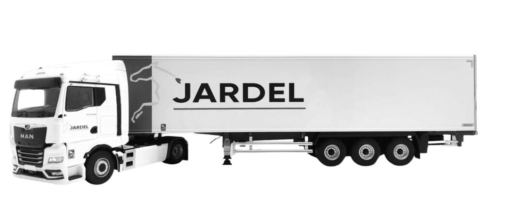 Jardel MAN TGX GM box semitrailer Eligor 1/43