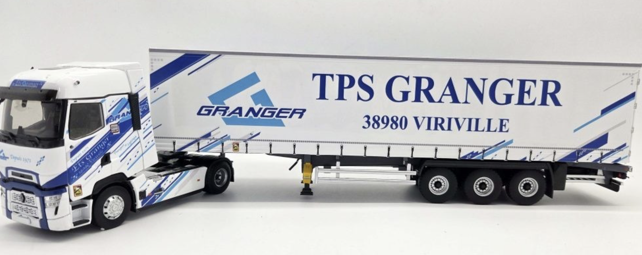 Renault T High 2023 Tauliner Transport Granger Eligor 1/43