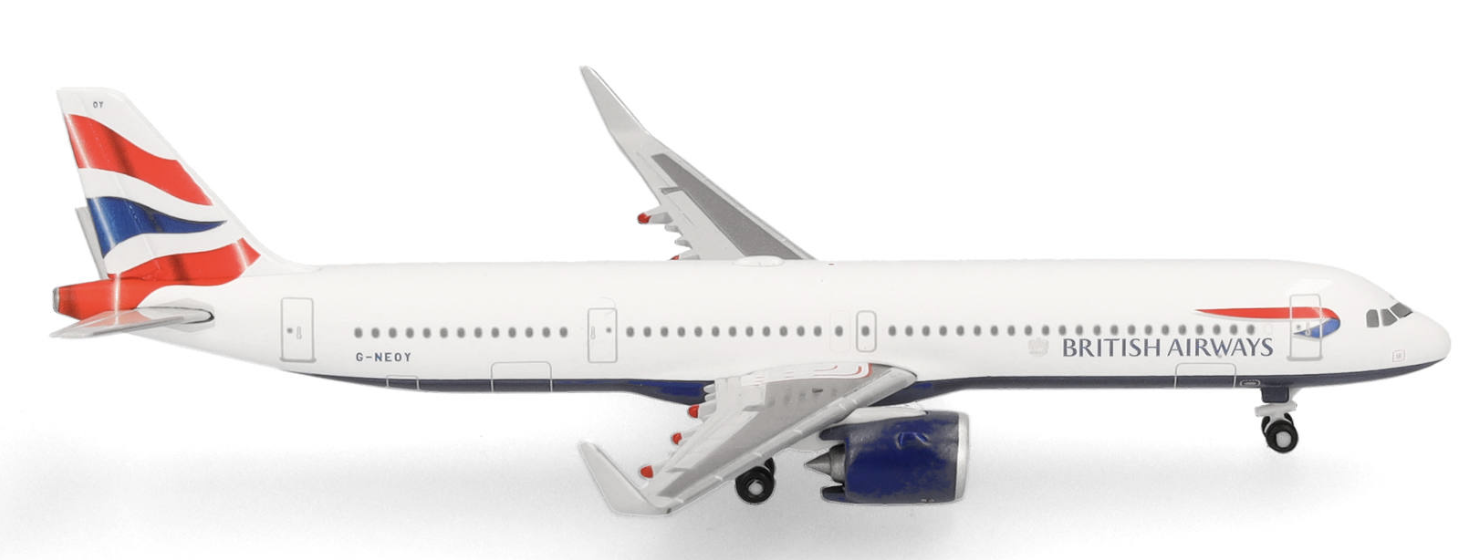 British Airways Airbus A321neo - G-NEOY HERPA 1/500