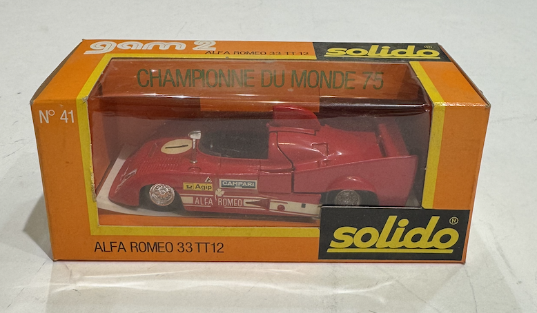 ALFA ROMEO 33 TT12 N°1 CHAMPIONNE DU MONDE 1975 SOLIDO 1/43°