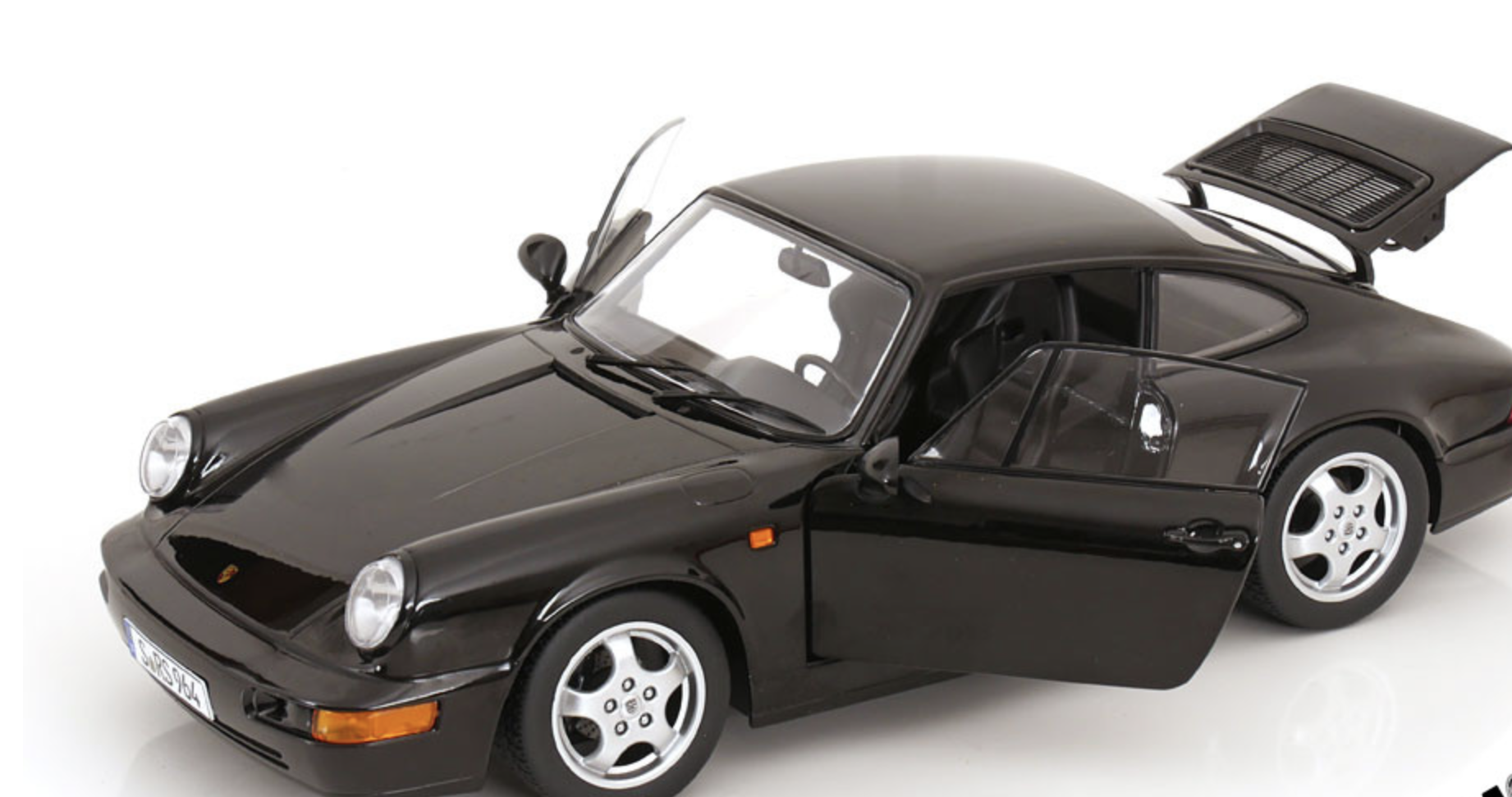 Porsche 911 964 RS avec jantes Cup 1992 Noir KK SCALE 1/12