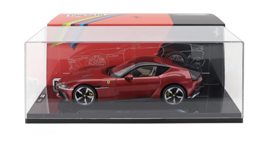 Ferrari 12Cilindri 2024 Red avec vitrine POLISTIL 1/18