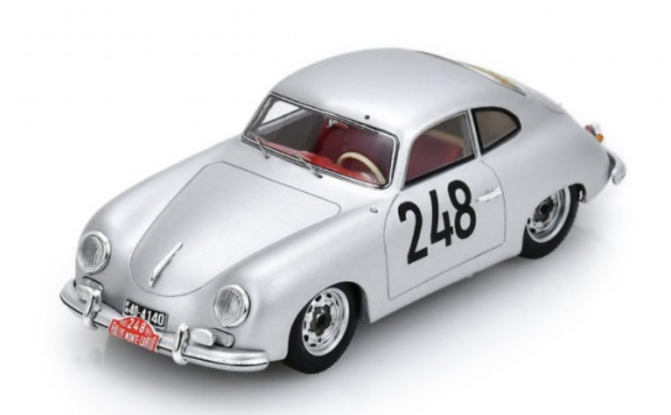 PORSCHE 356 1500 N°248 Rallye Monte Carlo 1955 SPARK 1/43