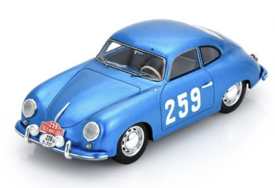 PORSCHE 356 1500 N°259 Rallye Monte Carlo 1955 SPARK 1/43