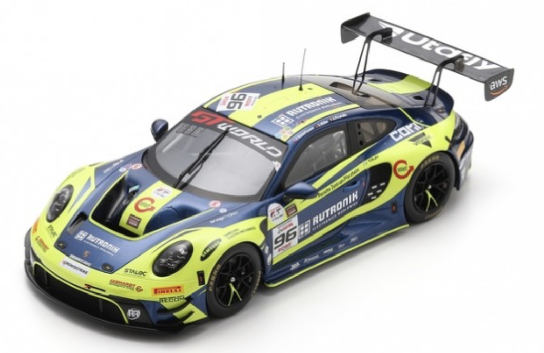 PORSCHE 911 GT3 R (992) N°96 Rutronik Racing 2ème 24H Spa 2025 SPARK 1/18