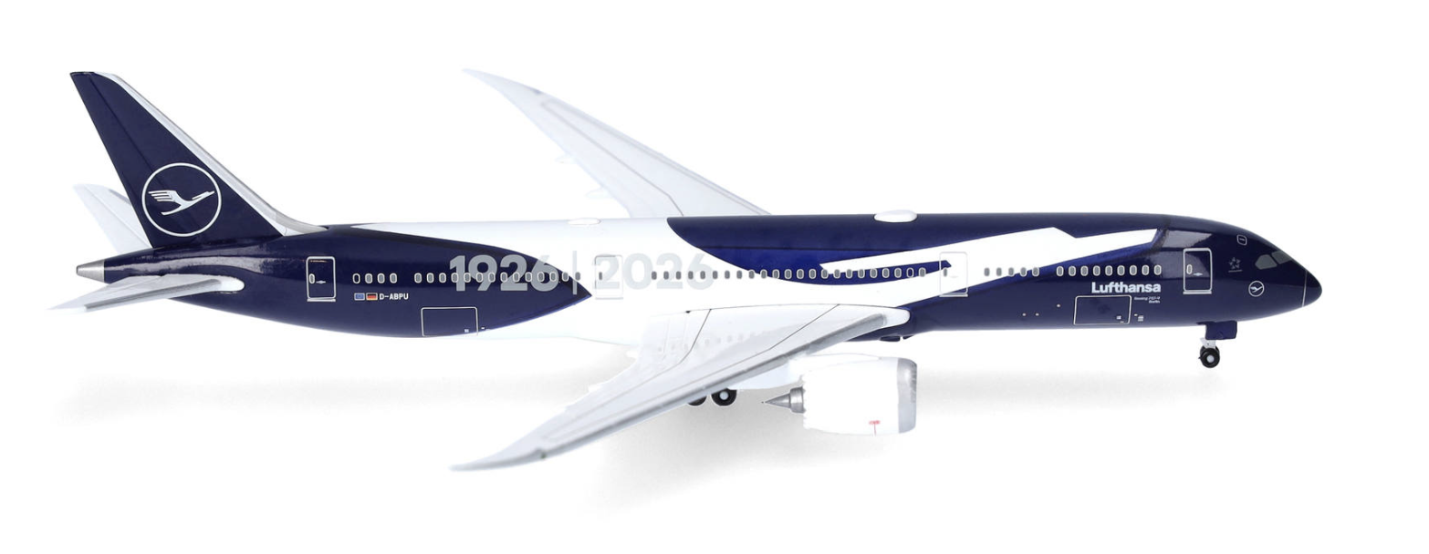Lufthansa Boeing 787-9, D-ABPU "Berlin", Dreamliner "100 Jahre" HERPA 1/500