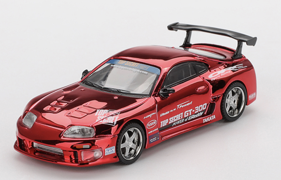 Toyota Supra (A80) Top Secret GT-300 Top Secret Red Chrome 1/64