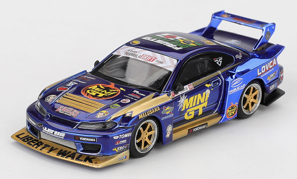 Nissan LB-Super Silhouette S15 SILVIA #555 Team MINI GT Liberty Walk 2025 Formula Drift Halloween Special 1/64