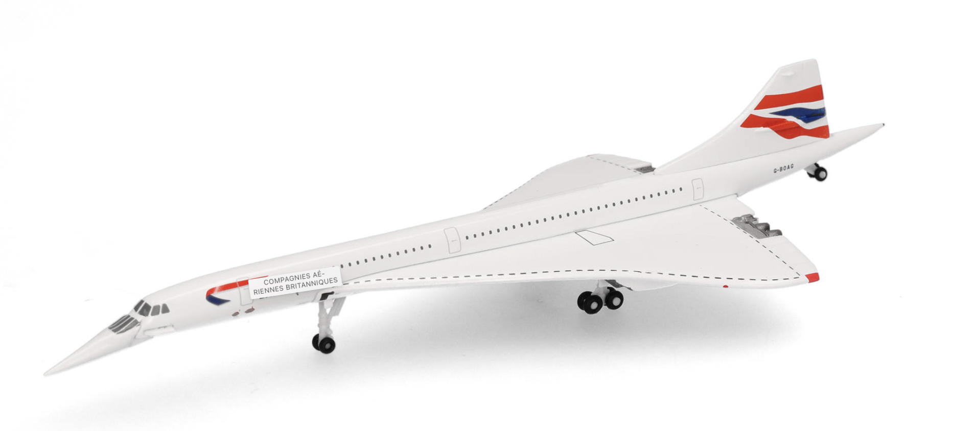 British Airways Concorde - Union Flag livery - nose down – G-BOAG HERPA 1/500