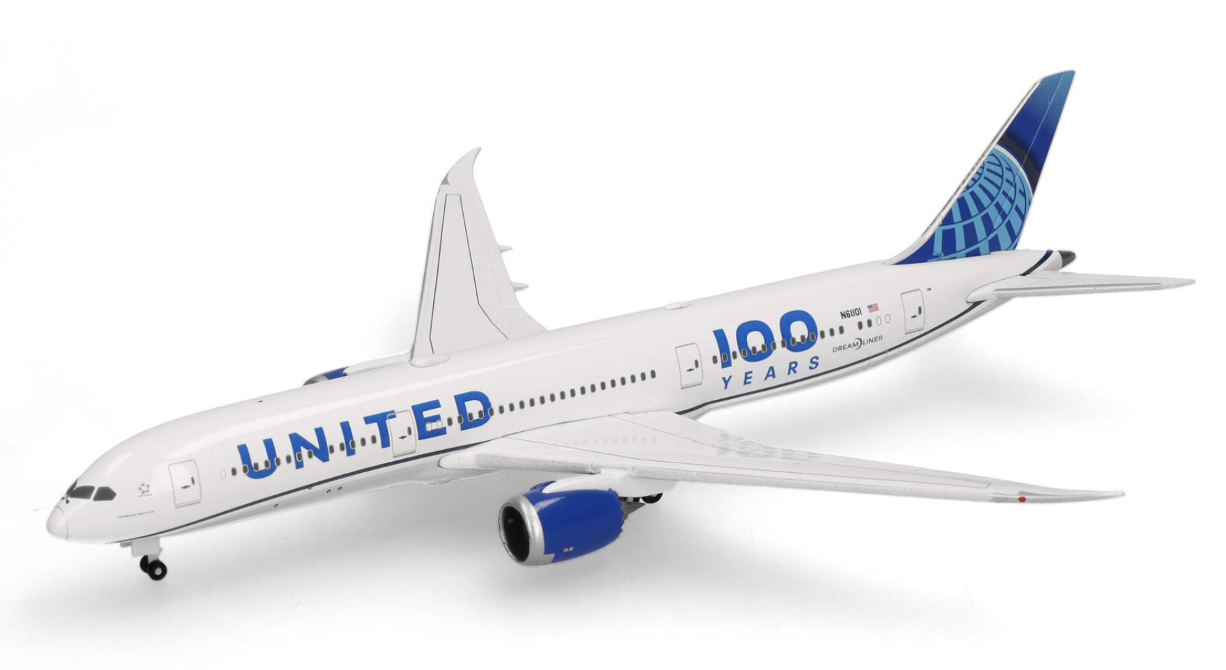 United Airlines Boeing 787-9 Dreamliner "100 Years" – N61101 HERPA 1/500