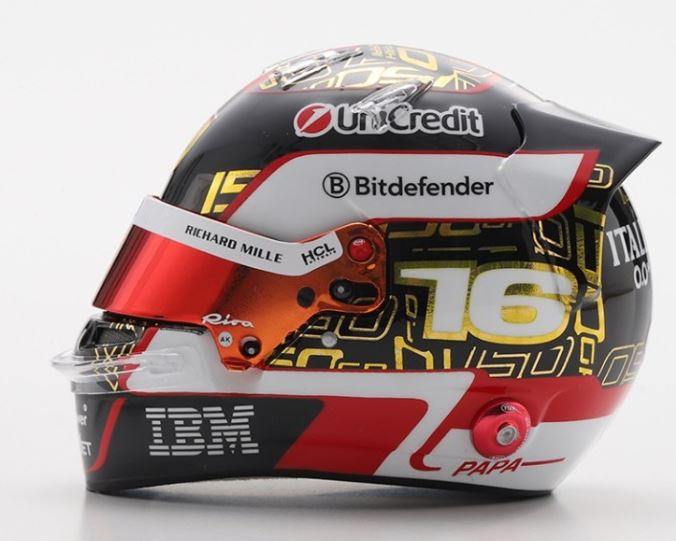 Casque Charles Leclerc Ferrari F1 Abu Dhabi 2025 Looksmart 1/5