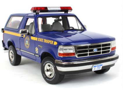 FORD BRONCO XLT NEW YORK STATE POLICE 1996 1/18°