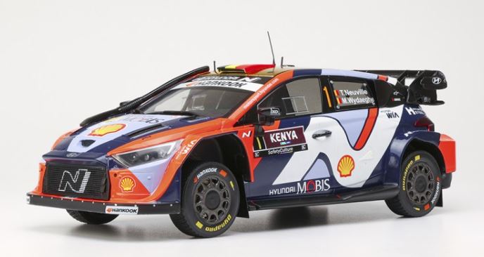 Hyundai i20 N Rally1 1 Safari Rallye du Kenya 2025 T. Neuville - M. Wydaeghe IXO 1/18