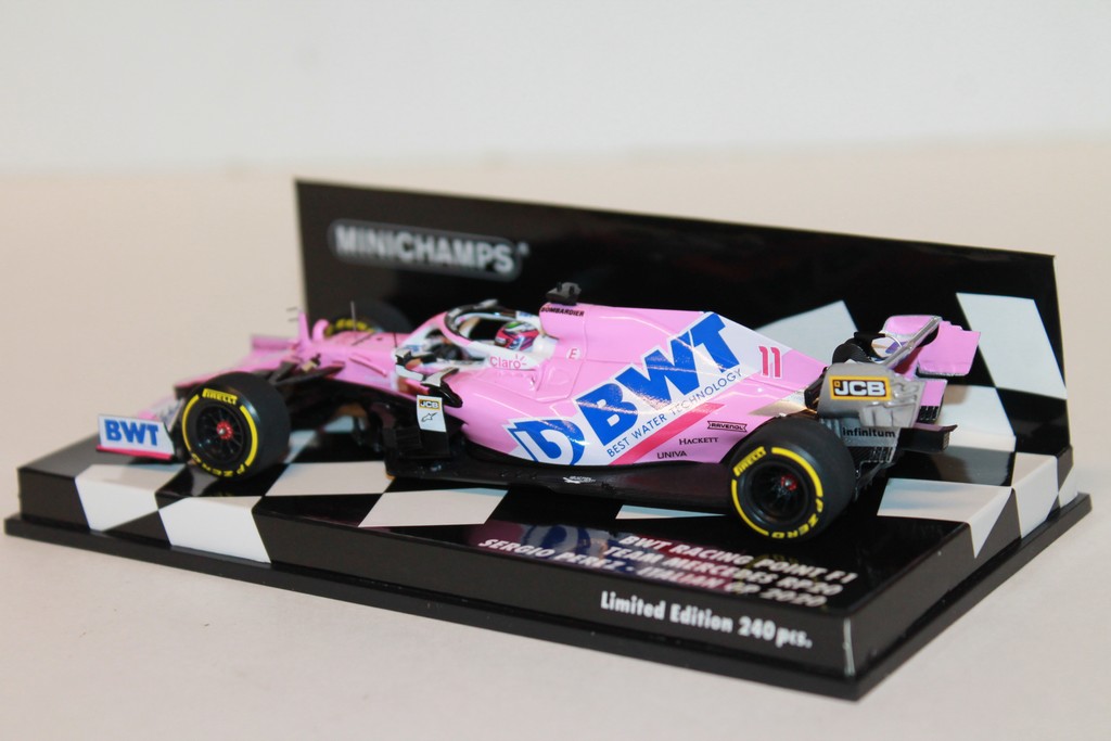 BTW RACING POINT F1 TEAM MERCEDES RP20 - N°11 ITALIAN GP 2020 MINICHAMPS 1/43°