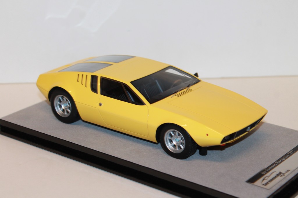 DE TOMASO MANGUSTA 1971 JAUNE TECNOMODEL 1/18°