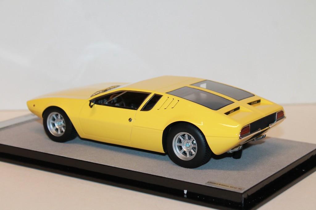 DE TOMASO MANGUSTA 1971 JAUNE TECNOMODEL 1/18°