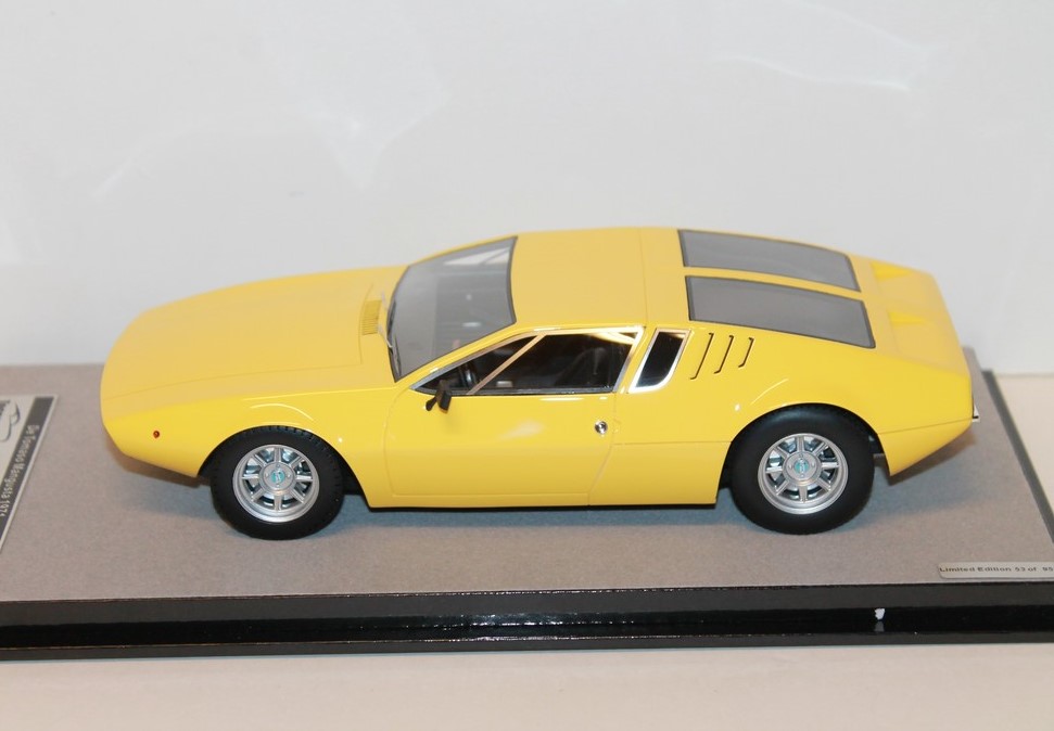 DE TOMASO MANGUSTA 1971 JAUNE TECNOMODEL 1/18°