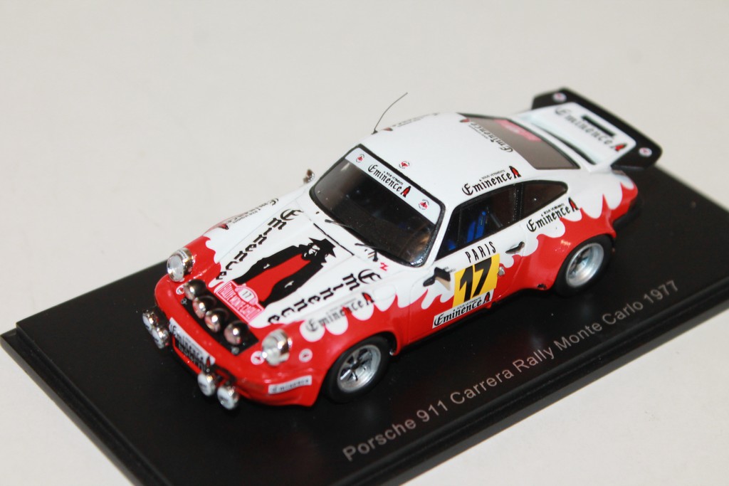 PORSCHE 911 CARRERA N°17 RALLYE MONTE CARLO 1977 SPARK 1/43°