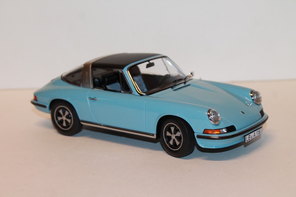 PORSCHE 911 S TARGA 1973 BLEU CLAIR NOREV 1/18°
