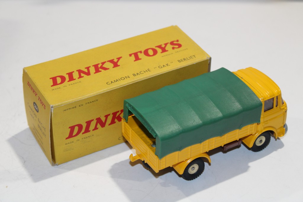 BERLIET GAK BACHE JAUNE 1960 DINKY TOYS 1/50°