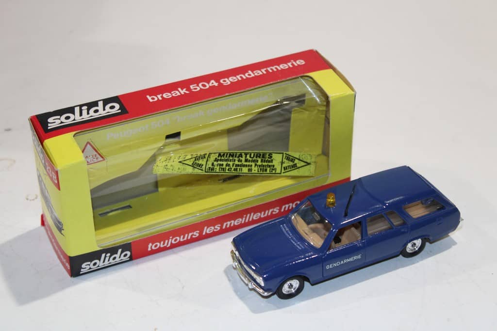 Solido 1/43 – Peugeot 504 Break Gendarmerie – Miniature De Collection