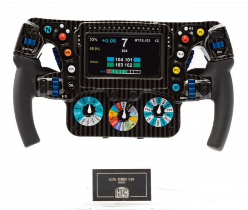 VOLANT F1 ALFA ROMEO C43 2023 HC MODEL 1/2°