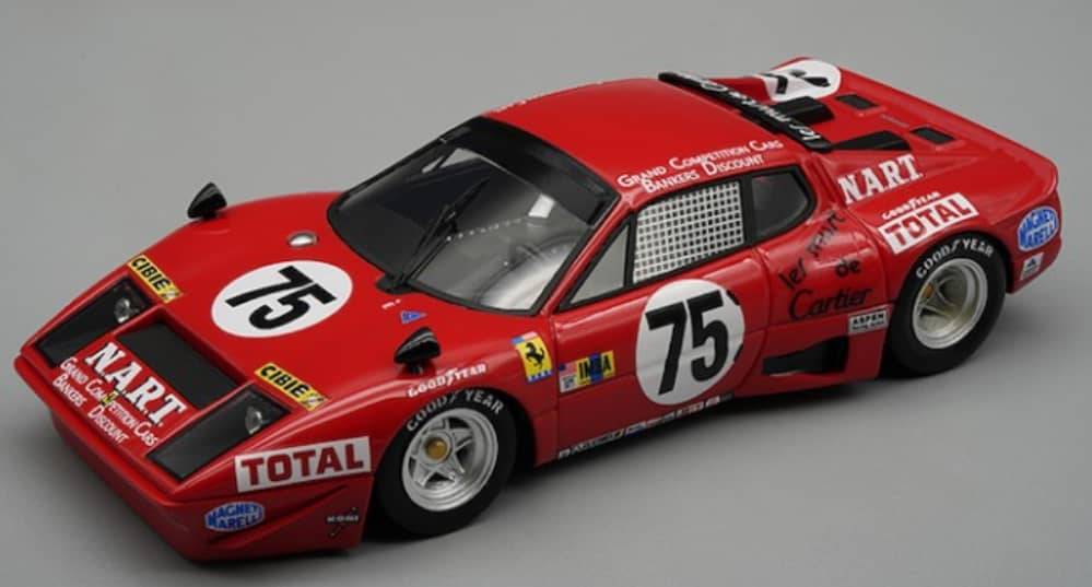 FERRARI 512 BB n° 75 NART LE MANS 1977 DECAL 1/43e